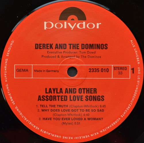 Derek And The Dominos / Layla (Ger)β
