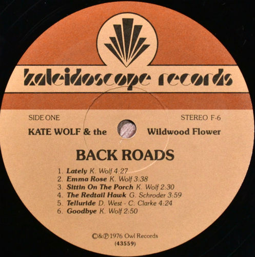 Kate Wolf and the Wildwood Flower / Back Roads (Kaleidoscope)β
