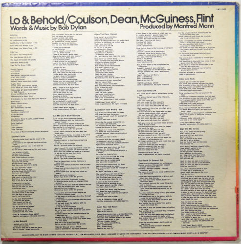 Coulson, Dean, McGuinness, Flint / Lo & Behold  - Words And Music By Bob Dylan (US)β