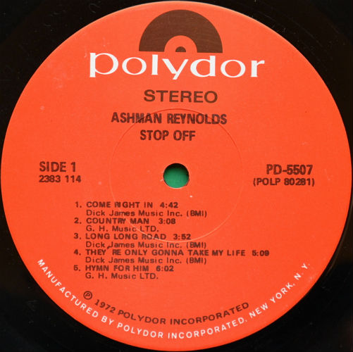 Ashman Reynolds / Stop Off (US)β