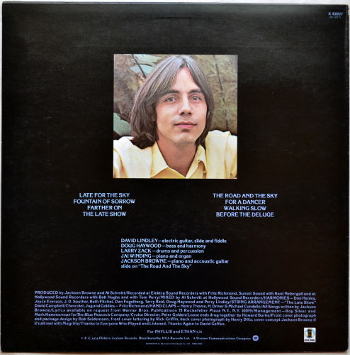 Jackson Browne / Late For The Sky (UK)β