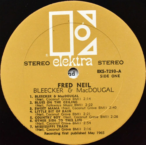 Fred Neil / Bleecker & MacDougal  (2nd Issue Stereo)β