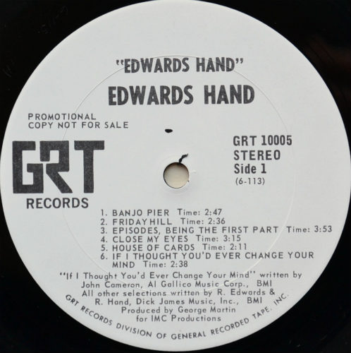 Edwards Hand / Edwards Hand (Rare Promo)β