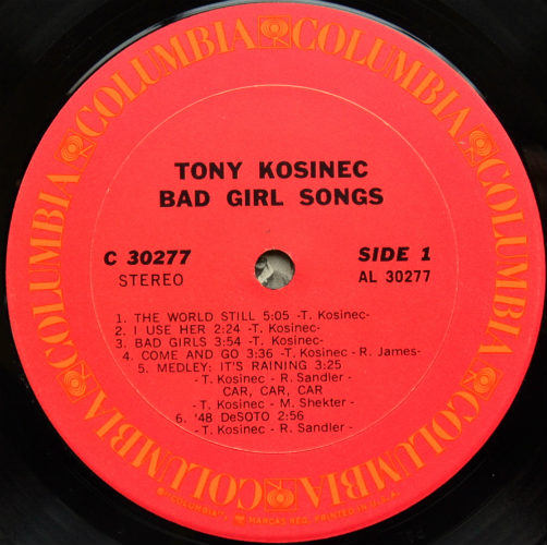 Tony Kosinec / Bad Girl Songs (US)β