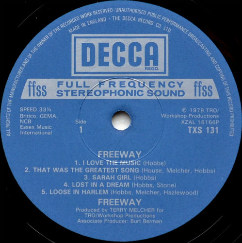 Freeway (Terry Melcher) / Freeway (UK Matrix)β