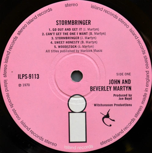 John & Beverley Martyn / Stormbringer! (UK Pink Island)β