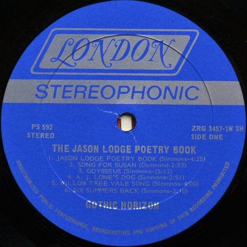 Gothic Horizon / The Jason Lodge Poetry Book (US Promo)β