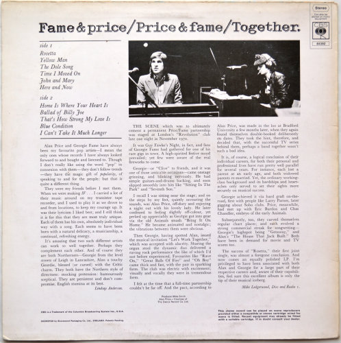 Georgie Fame & Alan Price / Fame & Price / Price & Fame / Together (UK Matrix-1)β