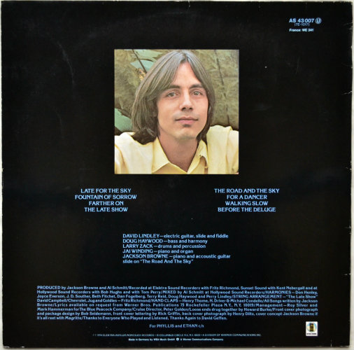 Jackson Browne / Late For The Sky (Germany)β