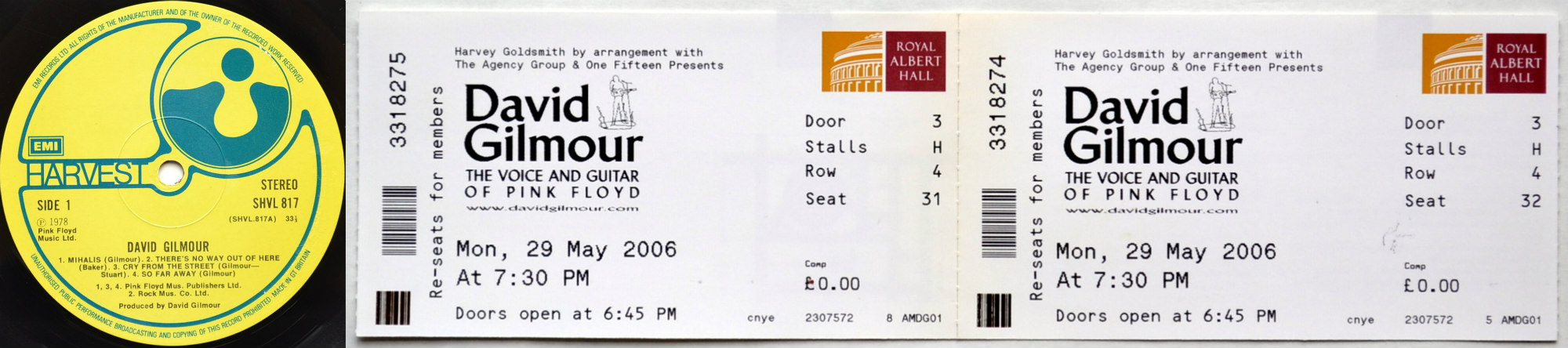 David Gilmour / David Gilmour (UK w/Concert tickets)β