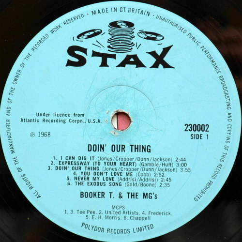 Booker T. & the MG's / Doin' Our Thing (UK Matrix-1))β