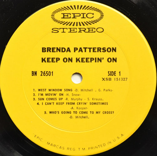 Brenda Patterson / Keep On Keepin' Onβ