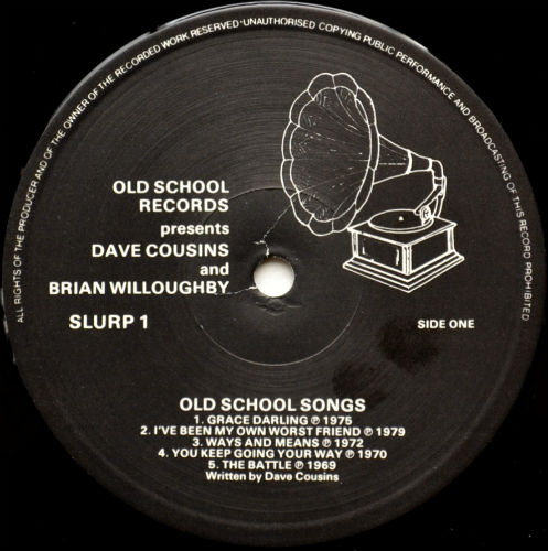 Dave Cousins And Brian Willoughby / Old School Songs (UK Privete Press Original)β