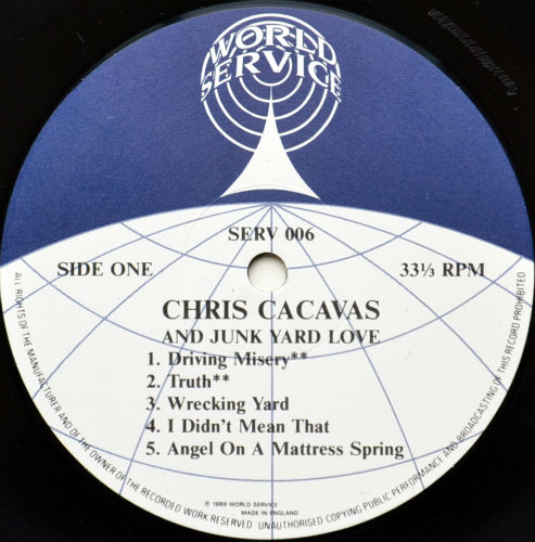 Chris Cacavas And Junkyard Love / Same (UK)β