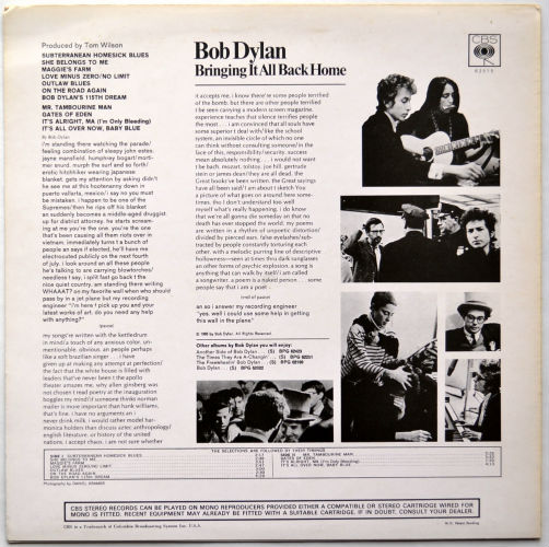 Bob Dylan / Bringing It All Back Home (UK 70s)の画像