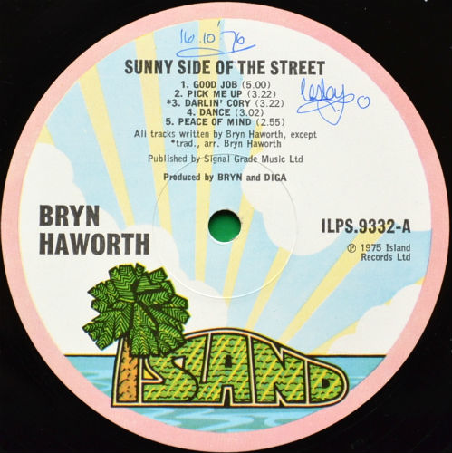 Bryn Haworth / Sunny Side of the Street (UK Matrix-1 Pink Rim)の画像