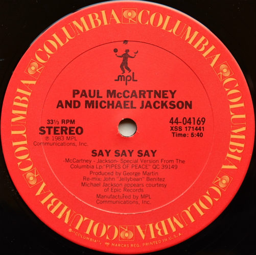 Paul McCartney & Michael Jackson / Say Say Sayβ