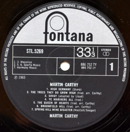 Martin Carthy / Martin Carthy  (UK Early Issue Stereo)β