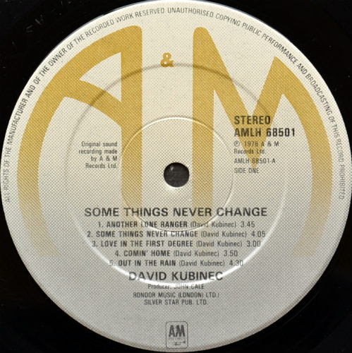 David Kubinec / Some Things Never Changeβ