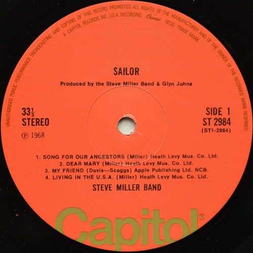 Steve Miller Band, The / Sailor (UK)β