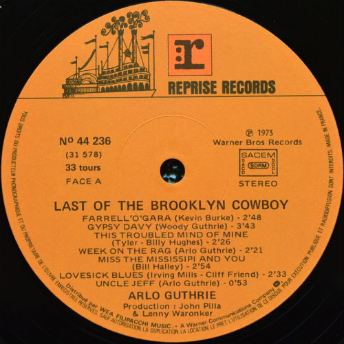 Arlo Guthrie / Last Of The Brooklyn Cowboy (France)β