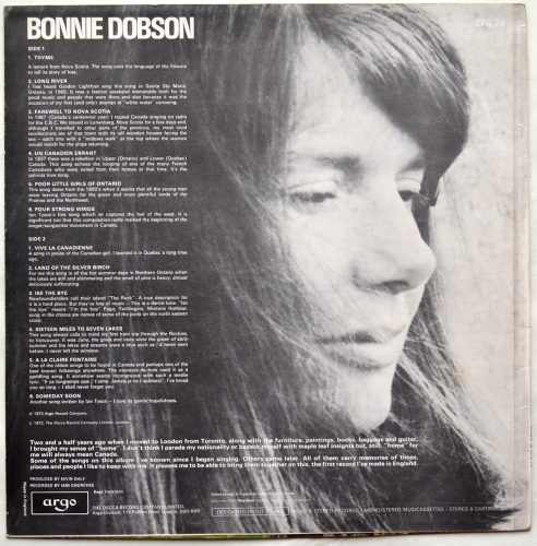 Bonnie Dobson / Bonnie Dobson (UK Argo)β