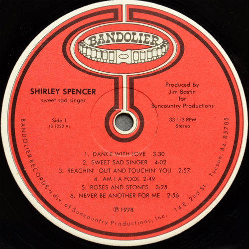 Shirley Spencer / Sweet Sad Singerβ