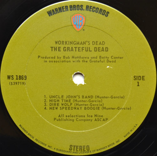 Grateful Dead / Workingman's Dead (US Early Press)β