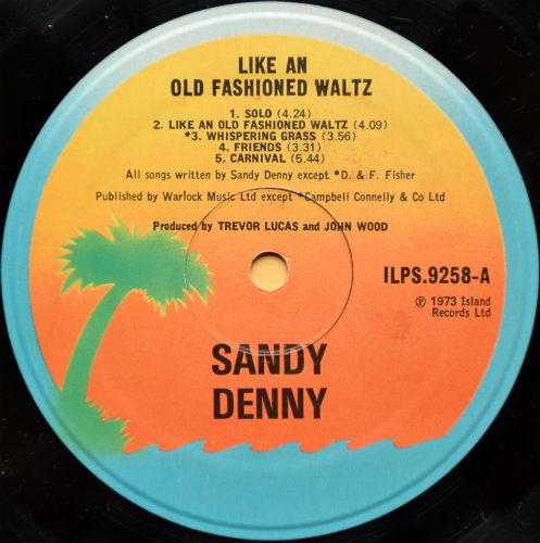 Sandy Denny / Like An Old Fashioned Waltz (UK 2nd Issue)β
