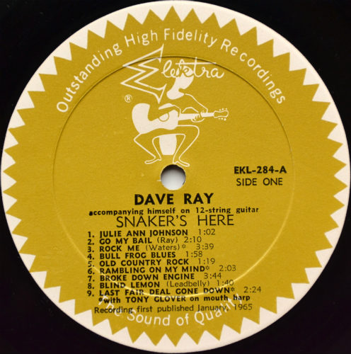 Dave Ray / Snaker's Here! (US Early Press Mono)β
