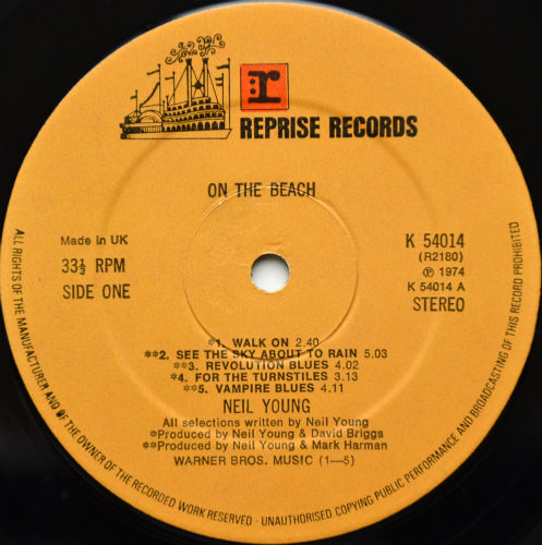 Neil Young / On The Beach (UK Early Press)β