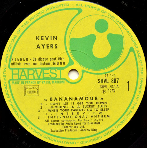 Kevin Ayers / Bananamour (France)β