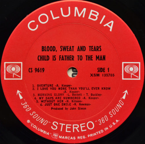 Blood, Sweat & Tears / Child Is Father to the Man (US Early Press)β