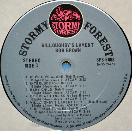Bob Brown / Willoughby's Lamentβ