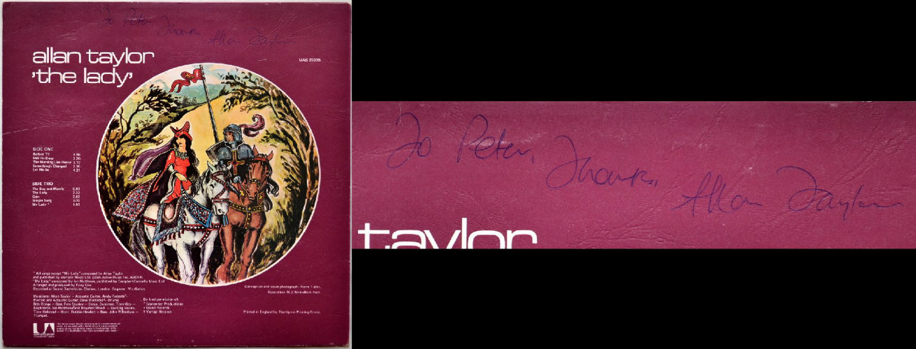 Allan Taylor / The Lady (UK Matrix-1 Signed!!)β