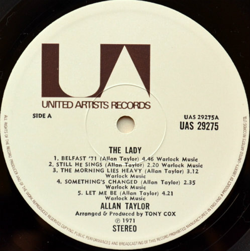 Allan Taylor / The Lady (UK Matrix-1 Signed!!)β