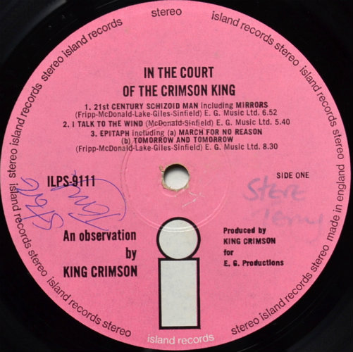 King Crimson / In the Court of the Crimson King (UK Pink i)β