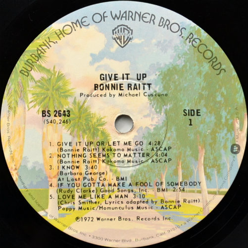 Bonnie Raitt / Give It Up (US Later Issue)β