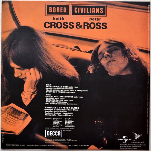 Kieth Cross & Peter Ross / Bored Civilians (Si-Wan White Record)β