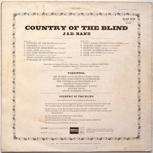 J.S.D. Band (JSD Band) / Country Of The Blindβ