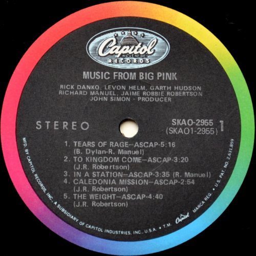 Band, The / Music From Big Pink (US Early Press)の画像