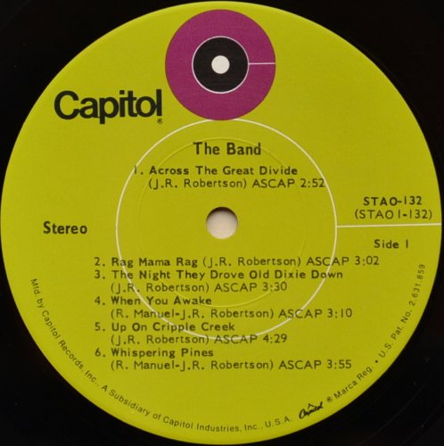 Band, The / The Band (US Early Press)の画像