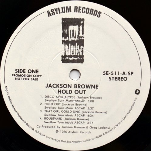 Jackson Browne / Hold Out (Rare Promo)の画像