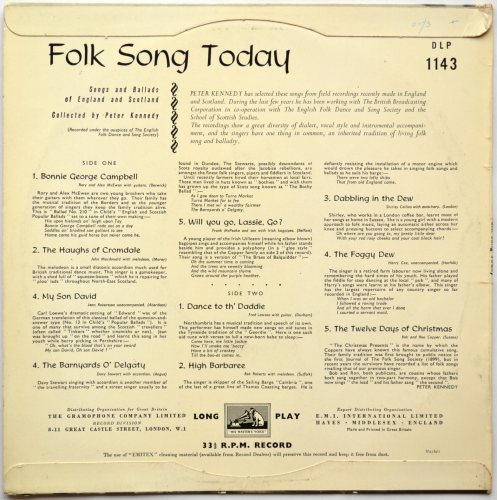 V.A. (Shirley Collins) / Folk Songs Today (Songs And Ballads Of England And Scotland)の画像