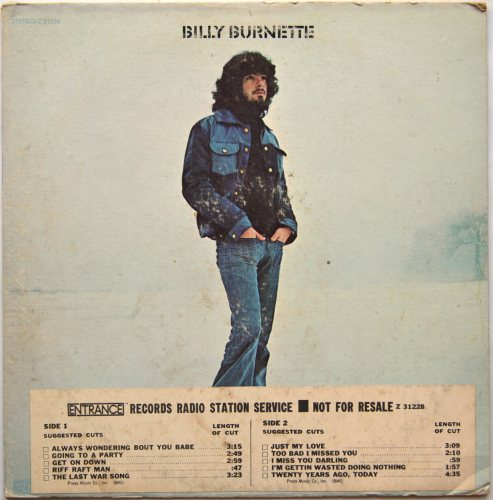Billy Burnette / Billy Burnette (1st Promo)の画像