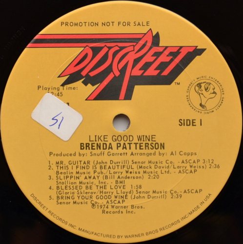 Brenda Patterson / Like Good Wine (Promo)の画像
