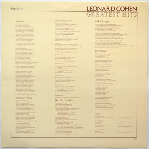 Leonard Cohen / Greatest Hits (UK)β