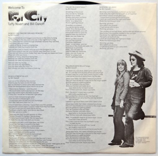 Fat City (Bill Danoff And Taffy Nivert) / Welcome To Fat Cityβ