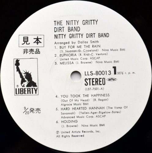 Nitty Gritty Dirt Band / Nitty Gritty Dirt Band (1st Rare Japanese Promo)β