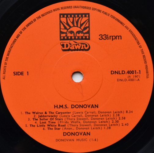 Donovan / HMS Donovan (Red Label Early Press)β